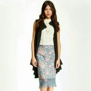 SOLD Free People Skirt with Flowers and Lace Medium